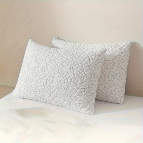 Bamboo Fiber Pillow, Soft and Compact Camping Fiber Pillow, Fresh Design Cool Pillow, Ergonomic, Suitable for Bedroom, Living Room, Hotel Camping (Bamboo Pentagon, Queen (U.S. Standard)) by KJJDOO