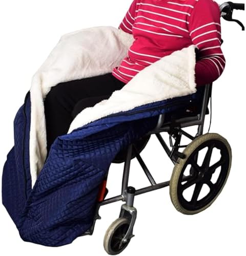 Fleece Lined Wheelchair Blanket, Wheelchair Warming Blanket Packable Nap Travel Accessories Warm Covers for Sofa Office Warmer by Unknown