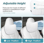 Car Neck Pillow for Tesla Model 3/Y/S/X - Adjustable Height Headrest Cushion - Ergonomic Auto Headrest Support for Driving Comfort 2 Pack White - Image 4
