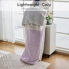 NANPIPER Warm Sherpa Blanket King Size for Bed, Soft Fleece for Winter, Fuzzy Plush Throw Gift for Women, Lavender 90x108 Inches - Image 6