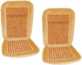 ALLBrand Natural Wooden Bead Car Seat Cushion - Comfortable Massaging Cushion for Office and Travel (Bamboo-Beige) by Unknown