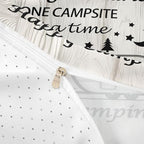 Happy Camping Duvet Cover,Kids RV Camper Bedding Set,Rustic Farmhouse Comforter Cover for Boys Girls Room Decor,Star and Moon Lightweight Bedspread Cover Twin Size with 1 Pillow Case(No Comforter) - Image 6