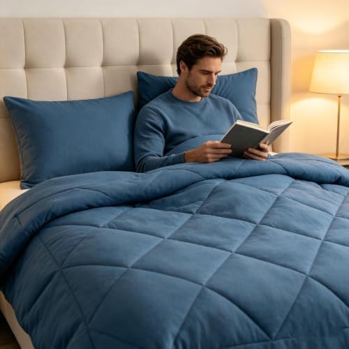 2 in 1 All Season Microfiber Duvet, Lightweight Breathable Bed Comforter, B - Image 3