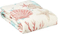 Madison Park Cotton Oversized Coastal Premium Soft Coral 50x70 Throw, 1pc by MADISONPARK
