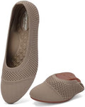 konhill Women's Ballet Flats, Knit Walking Casual Shoes, Comfy & Washable by konhill
