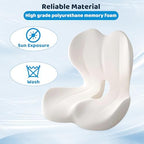 Ergonomic Memory Foma Car Seat Cushion Reducing Sciatica Pressure - Image 4