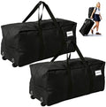 118L Extra Large Moving Bag with Wheels, 2-Pack Rolling Travel Duffel Bags by Teamkio