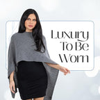 Velanio Cashmere Poncho for Women - 100% Mongolian Wrap & Dress Topper - Image 4