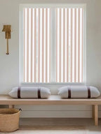 Window Privacy Film Frosted, Orange Stripes Reusable Static Cling Window Tints, Modern Minimalist Vertical Lines Heat Control Windows Films for Offices, Balcony, 29.5 x 118 Inches - Image 5