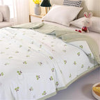 Coverless Duvet Single Double King Size, Reversible Summer Quilted Duvet Cosy and Lightweight Quilt Breathable Bedspreads Quilted Throw for Beds,Green 3,200 * 230cm - Image 2