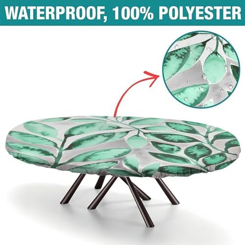 Dining Table Protector Pad, Plaid Pattern Printed on Fitted Oval Tablecloth, for Outdoor Travel Picnics BBQs Beach Parties, Fits for 54" x 76" Oval Tables - Image 2