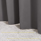 NICETOWN Blackout 72 inch Curtains for Kids Room, Grommet Room Darkening Thermal Insulated Solid Window Treatments Sound Reducing for Bedroom, 2 Panels, W37 x L72, Grey - Image 6