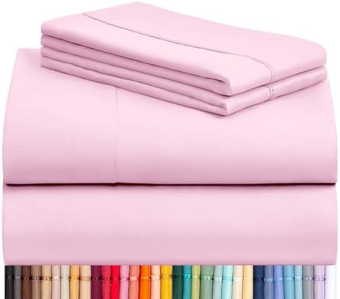 Cal King Size Sheets Set, Cooling & Soft Deep Pocket Bed Sheets, 4PC by LuxClub