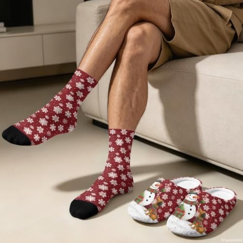 Christmas Fuzzy Slipper with Socks for Women Men Warm House Slipper and Socks Cozy Fuzzy Slippers for Indoor - Image 4