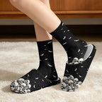 Jeiento Fuzzy Slippers and Sock Set Women's Warm Cozy Memory Foam House Shoes Soft Slip-on Slides - Image 2
