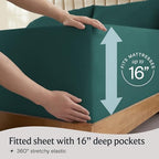 Twin XL Sheets Set, Cooling & Soft Deep Pocket Bed Sheets, 3PC - Image 6