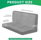 molasofa Leather Like RV Dinette Cushion Covers, RV Booth Seat Cover Stretchable Camper Cushion Couch Covers Washable Slipcovers for Camper Car Bench (2 Bench Cover & 2 Backrest Cover, Lightgray-256) - Image 4