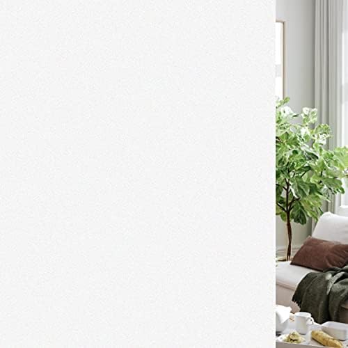 HIDBEA White Frosted Glass Window Privacy Film,Static Cling 35.4 in x 8.2 ft by HIDBEAWindowFilm