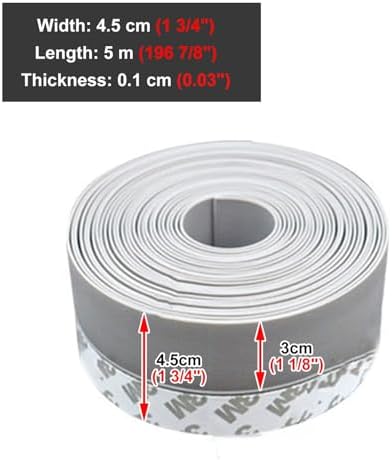 197 inch Light Blocking Strips Interior Doors, Peel & Stick Gray PVC Window Edge Blackout Strips, Light Gap Blockers for Bedroom/Nursery - Image 6