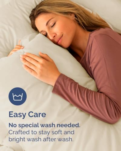 King Standard Pillow Cases - 6 Pack Pillowcases, 20" x 36" - Off White - Image 6