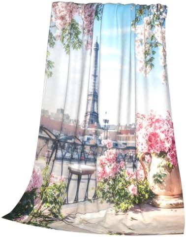 Beautiful Eiffel Tower Paris Print Ultra-Soft Micro Fleece Blanket Ultra-Soft Micro Light Weight Warm Bed Throw Blanket - Image 3