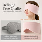 3D Blackout Sleep Mask with Ear Covers for Travel and Naps (Yellow) - Image 3