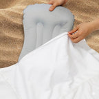 Cherry Beach Towel Blanket with Inflatable Pillow and Pocket, Sand Free Towel Oversized 35.4'' × 78.7'', Windproof Beach Mat with 4 Windproof Anchor & Carry Bag for Travel, Camping, Hiking (Cherry) - Image 5