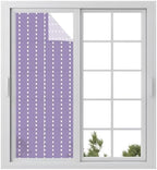 Window Privacy Film Frosted, Purple Modern Static Cling Door Window Covering, Abstract Geometric Vertical Stripes Retro UV Blocking Windows Film for Office, Hotel, Bedroom, 29.5 x 78.7 Inches by Unknown