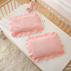 100% Cotton Muslin Toddler Pillowcase 2 Pack，13"x 18" Ultra Soft Breathable Travel Pillow Case Cover,Ruffle Pillow Case for Newborn,Nursery,Boys,Girls,Machine Washable - Image 7
