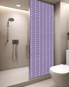 Window Privacy Film Frosted, Purple Modern Static Cling Door Window Covering, Abstract Geometric Vertical Stripes Retro UV Blocking Windows Film for Office, Hotel, Bedroom, 29.5 x 78.7 Inches - Image 3