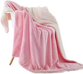 NANPIPER Fleece Blanket Reversible Sherpa Flannel Throw Blanket Super Soft Fuzzy Plush Microfiber for Bed/Couch (60"x80",Pink) by NANPIPER