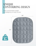 Cottonblue Small Weighted Lap Blanket 5lbs for Adults Teens 29"x33", Grey - Image 3