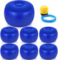 Novabright Inflatable Round Ottoman with Foot Pump Pouf, Navy Blue by Unknown