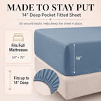 CozyLux Full Size Comforter Set Grayish Blue, 7 Pieces Bed in a Bag - Image 5