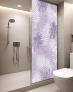 Window Privacy Film Frosted, Purple Palm Trees Tropical Static Cling Door Window Covering, Summer Beach Botanical UV Blocking Windows Film for Office, Hotel, Bedroom, 29.5 x 78.7 Inches - Image 3