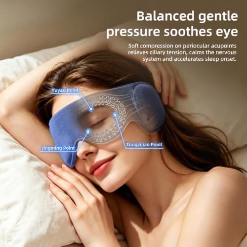 CLOZIA Weighted Sleep Mask, Eye Mask with Sleep Ear Muffs, Deep 3D Cups - Image 4