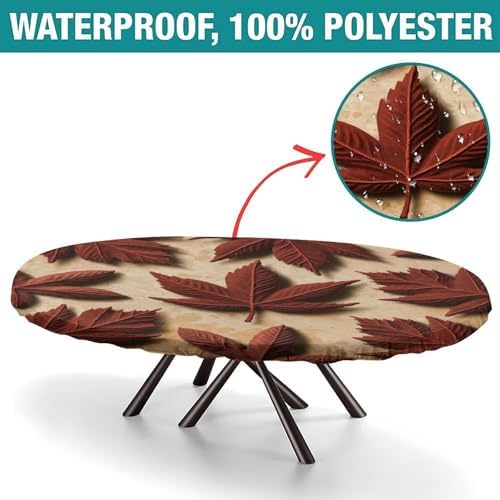 Oval Fitted Tablecloth, Plaid Pattern Printed on Fitted Table Cover, for Parties & Celebrations Holiday Dinners, Fits for 48" x 68" Oval Tables - Image 2