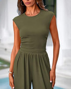 PRETTYGARDEN Women Summer 2 Piece Ribbed Knit Lounge Sets - Image 4