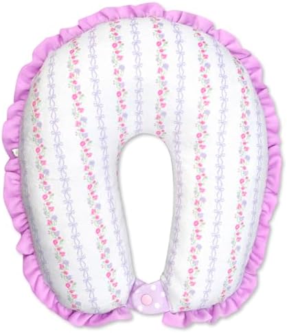 iscream Silky Fleece 12" Neck Support Pillow for Comfort and Travel - Forever Floral - Image 2
