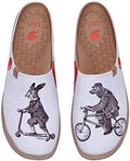 UIN Slipper Woman Travel Art Painted Shoes Wide Toe Casual Home Slip On Mules Malaga by UIN
