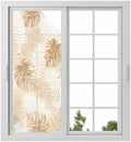 Window Privacy Film Frosted, Beige Palm Trees Tropical Static Cling Door Window Covering, Summer Beach Botanical UV Blocking Windows Film for Office, Hotel, Bedroom, 29.5 x 78.7 Inches by Unknown