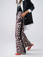 SHENHE Women's Cheetah Print Wide Leg Baggy Y2k Loose Streetwear Trousers - Image 2