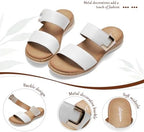 Littleplum Women Slides Sandals Arch Support Open Toe Slip on Sandals Soft Cushion Slippers Comfy Casual Summer Shoes for Walking Beach Travel - Image 5