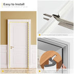 Ravinte Weather Stripping Door Seal, Q-Shaped Kerf Foam Strip, 50 FT, White - Image 5