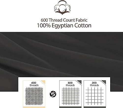 100% Egyptian Cotton Pillow Protectors Set of 4 King Size - Image 2