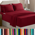 Elegant Comfort Luxury Soft 6-Piece 1500 Premium Hotel Quality Bed Sheet Set with Extra Deep Pockets 18-24 Inch, Wrinkle Free, Storage Pockets, Extra Deep Pocket 6PC Sheets, King, Burgundy by ELEGANTCOMFORT