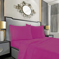 Mocassi Twin Sheet Set - Luxury Hotel 1800 Premier Bedding Sheets & Pillowcases - Ultra Soft Breathable & Cooling Bed Sheets - Deep Pocket - Wrinkle Resistant - 4 Piece Set - Twin, Hot Pink by MocassiLuxuryBedding