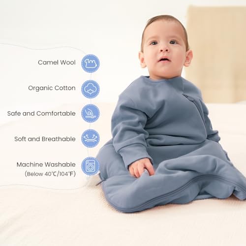 KaiyaBaby Organic Cotton Baby Sleep Sack, Long Sleeve 3.5 TOG, 0-6M - Image 2
