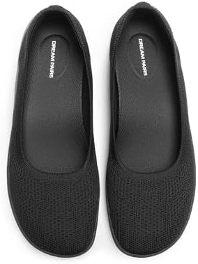 DREAM PAIRS Womens Ballet Wide Toe Arch Support Knit Flats by DREAMPAIRS