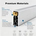 Automatic Door Bottom Seal, Recessed Drop Down Door Sweep Aluminum - Image 3
